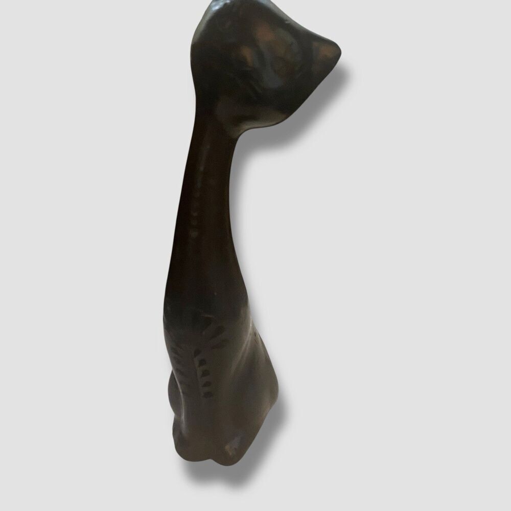 Vintage MCM Very Tall Long Neck Cat Color Black Mexico - Picture 2 of 9